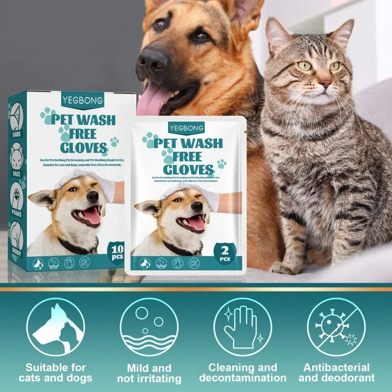 Pet wash free gloves for dogs and cats, spa bathing to remove odors, cleaning, cleaning, and cleaning care, dry cleaning gloves